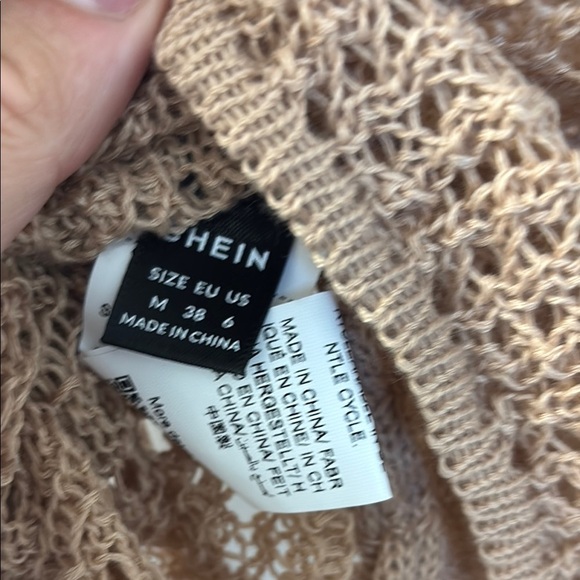 SHEIN Tan Ribbed Long Sleeve Bodycon Dress - Picture 8 of 9